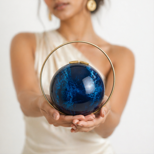 Signature Orb Clutch | Circle Handle