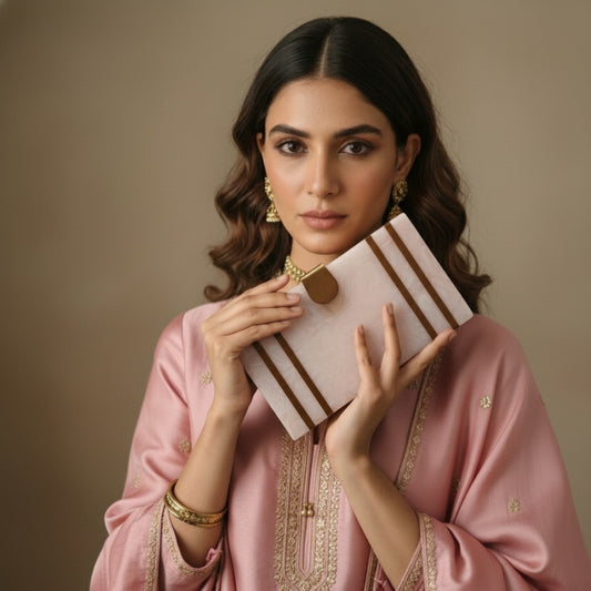 Brass Strips Resin Clutch | Latch