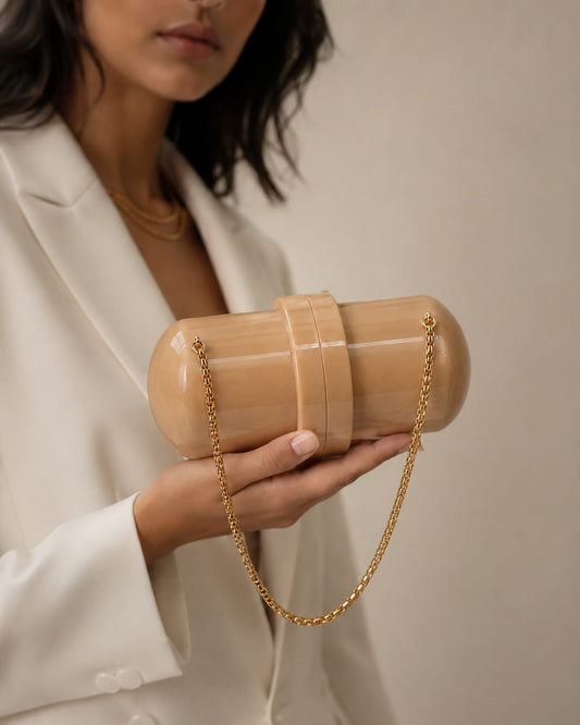 Orbit Capsule | Sculptural Resin Clutch