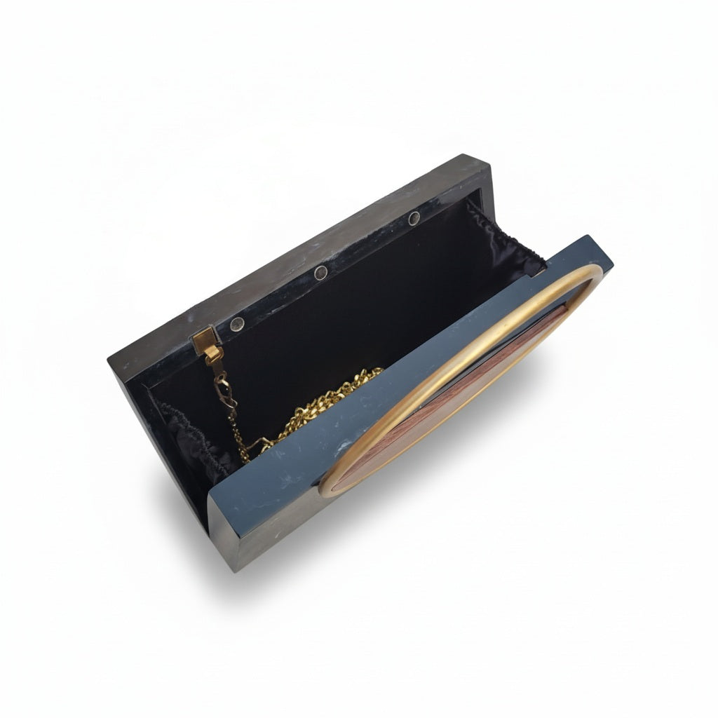 Halo Resin Clutch | Brass Handle