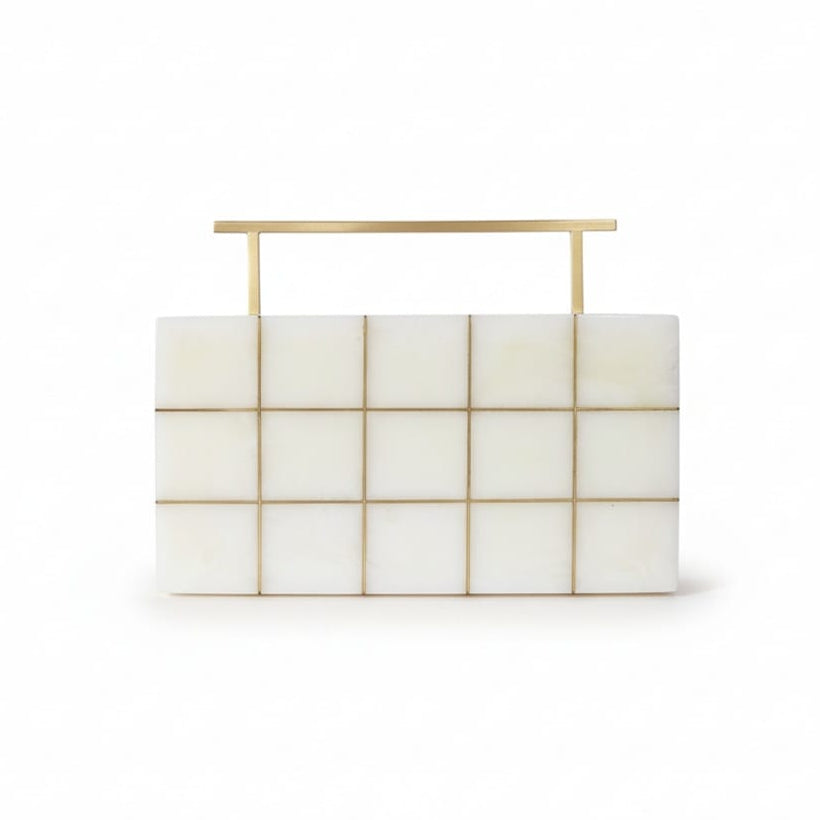 Signature Inlay Clutch | Brass Handle