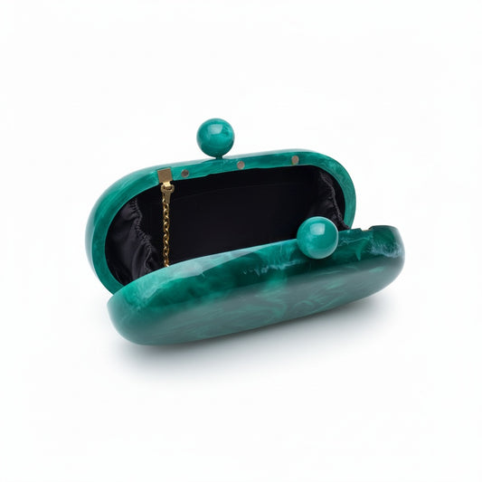 Emerald Capsule Clutch