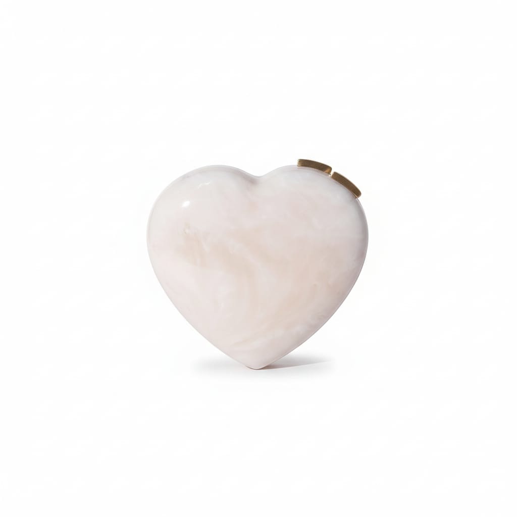 Resin Heart Clutch | Brass Knobs