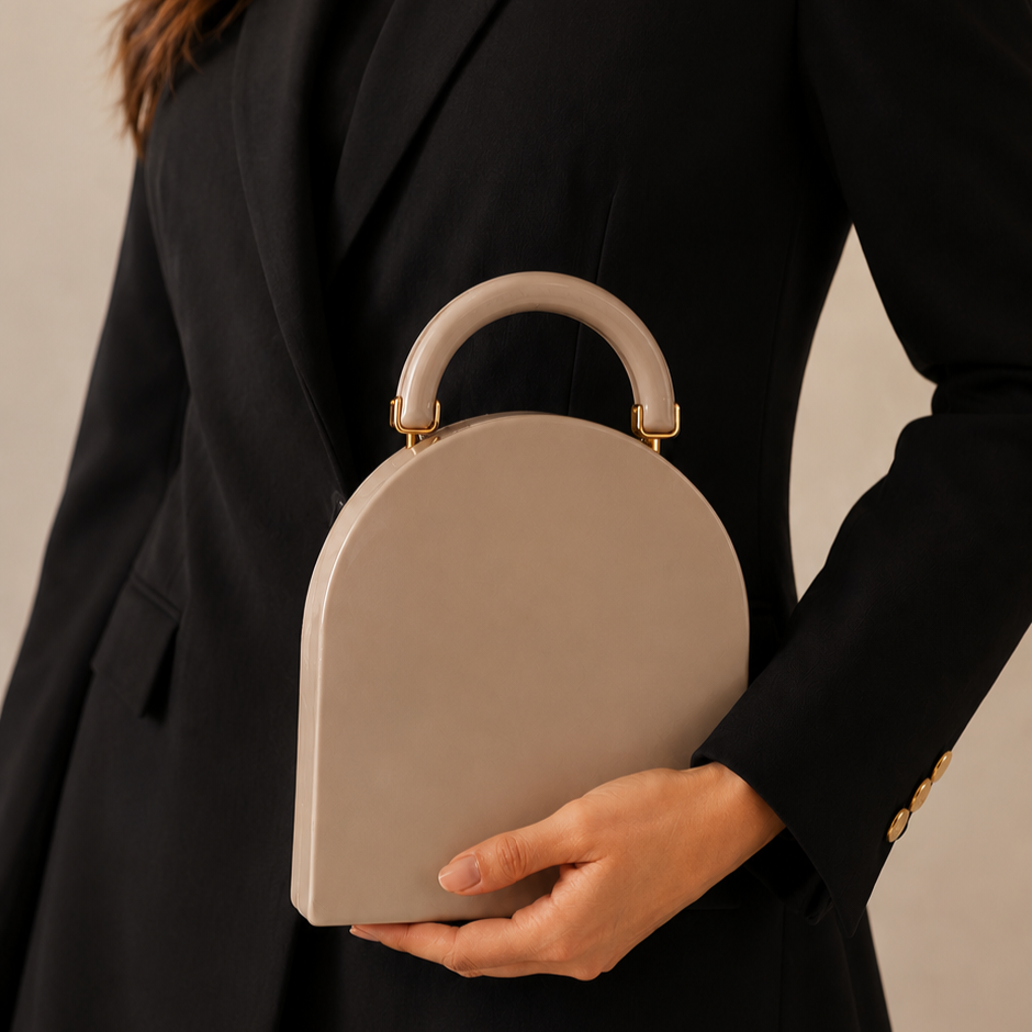 VIORA | Sculptural Resin Clutch