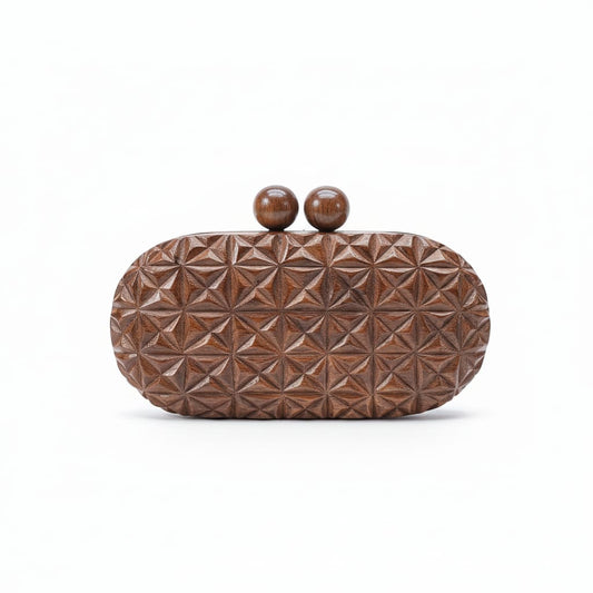 Handcarved Capsule Clutch | Wood Knobs