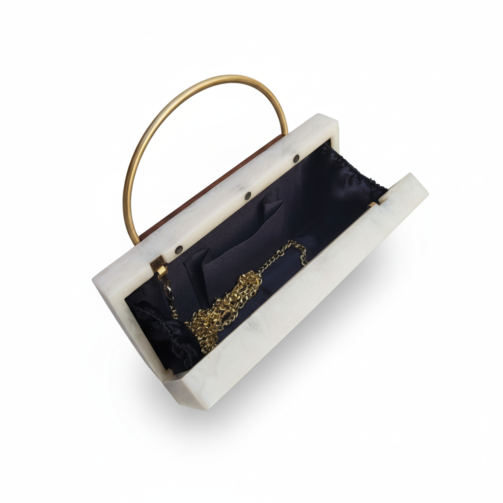 Halo Resin Clutch | Brass Handle