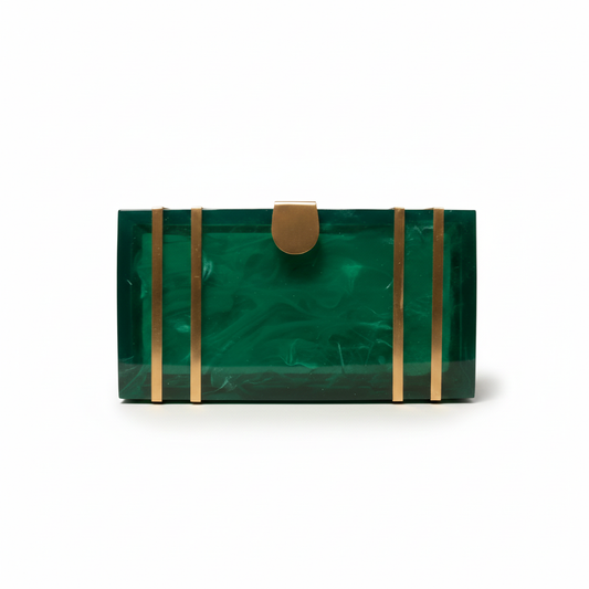 Rectangle Resin Clutch | Brass Latch