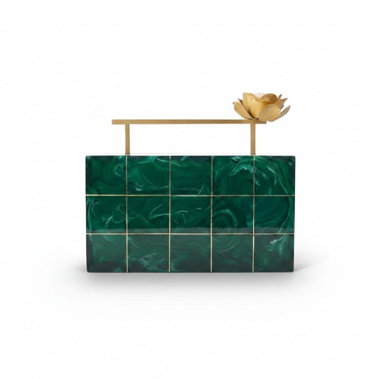 Signature Inlay Clutch | Rose Handle