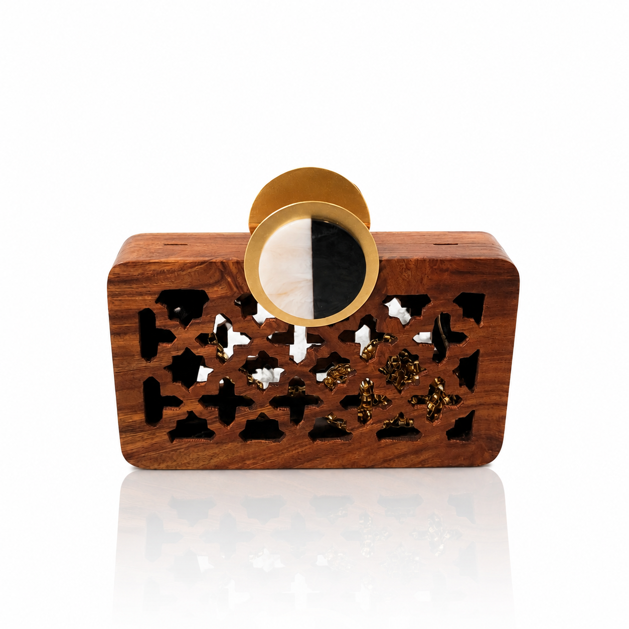 Wooden Mesh Clutch
