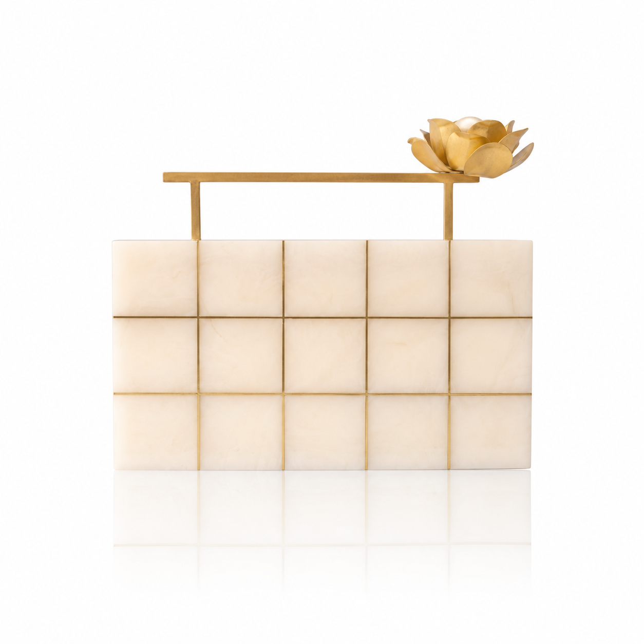 Signature Inlay Clutch | Rose Handle