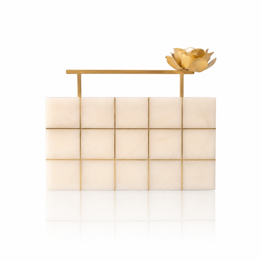 Signature Inlay Clutch | Rose Handle