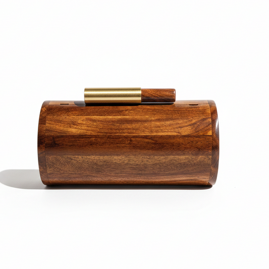 Cylindrical Wooden Clutch | Tube Knob