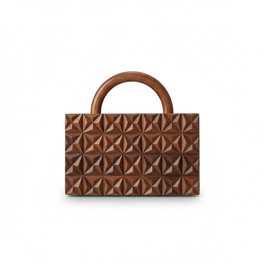 Handcarved Wooden Clutch | Wooden Handle