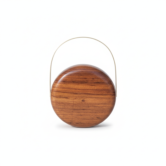 Mini Wooden Clutch | Round Edition