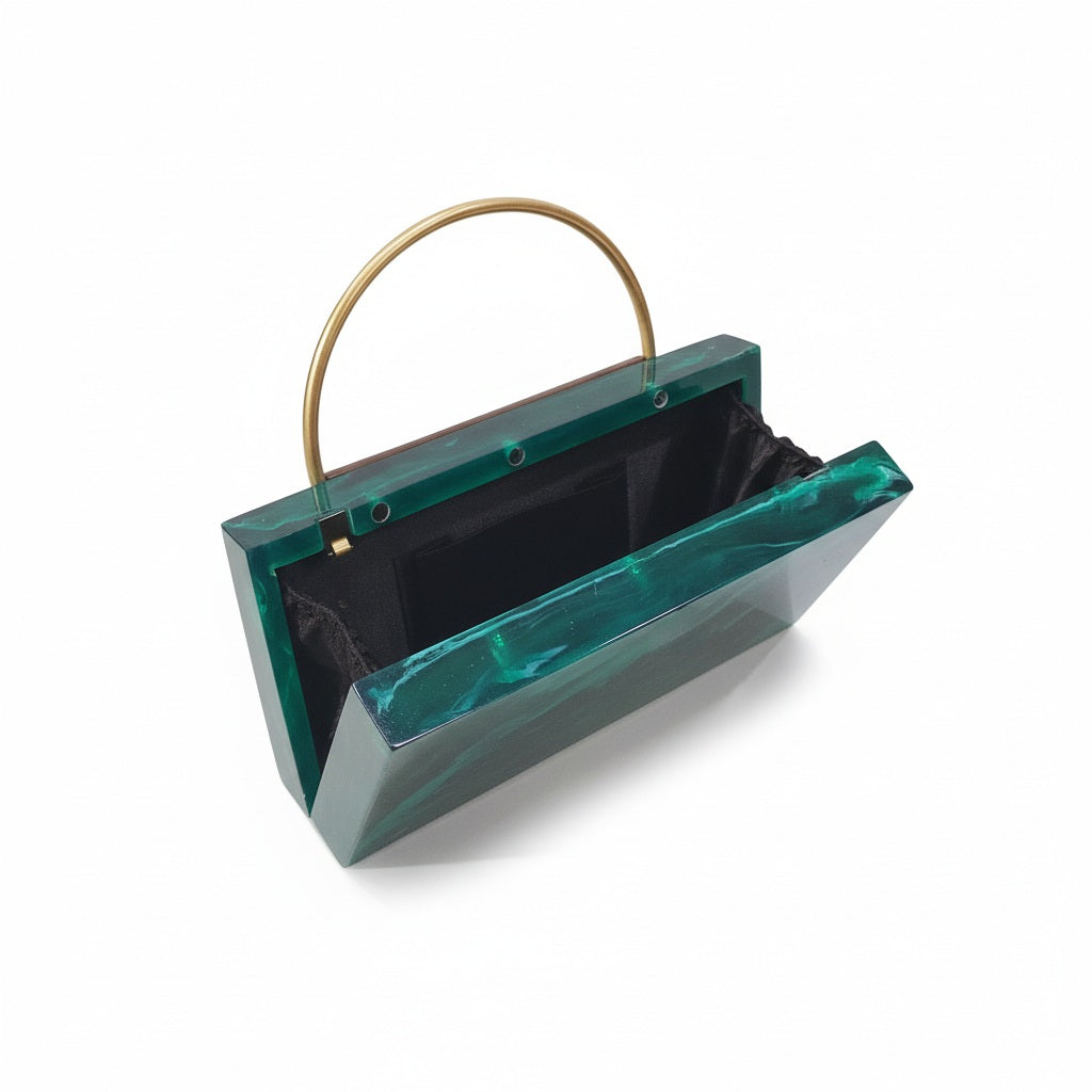 Halo Resin Clutch | Brass Handle