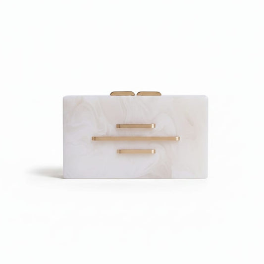 Rectangle Resin Clutch | Brass Detailing