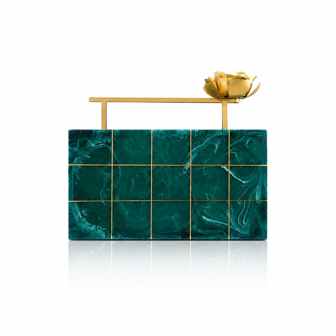Signature Inlay Clutch | Rose Handle